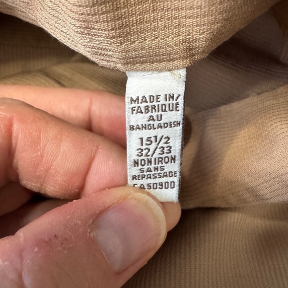 Joseph Abboud Men's Regular Fit Long Sleeve Button Up Shirt Caramel 15.5 - 32/33 - Picture 5 of 12